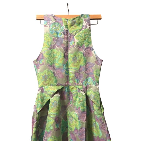 TOPSHOP Floral Brocade Fit & Flare Dress Size US 8 - Picture 6 of 6